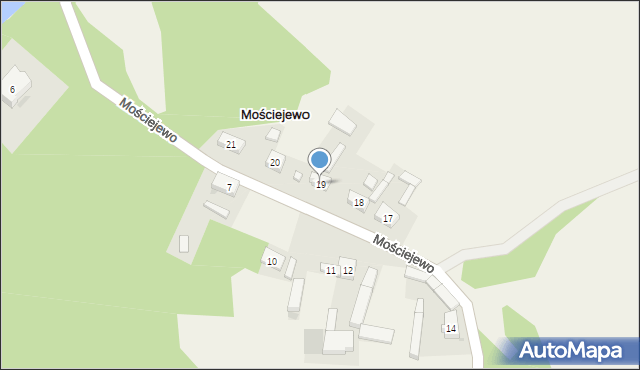 Mościejewo, Mościejewo, 19, mapa Mościejewo