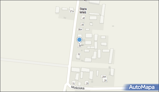 Mościska, Mościska, 33, mapa Mościska
