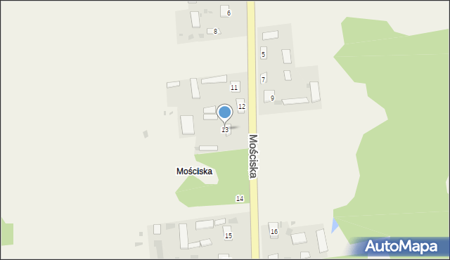 Mościska, Mościska, 13, mapa Mościska