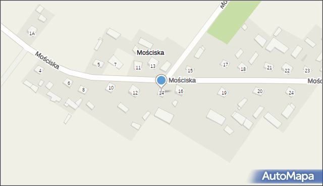 Mościska, Mościska, 14, mapa Mościska