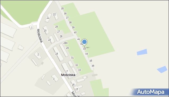 Mościska, Mościska, 43, mapa Mościska