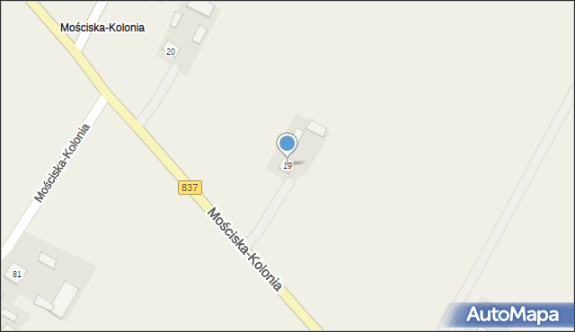 Mościska-Kolonia, Mościska-Kolonia, 19, mapa Mościska-Kolonia