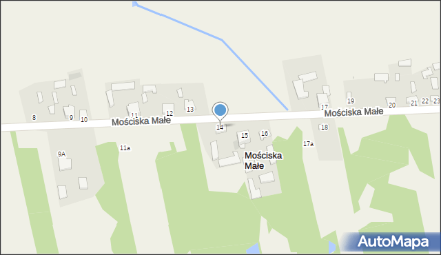 Mościska Małe, Mościska Małe, 14, mapa Mościska Małe