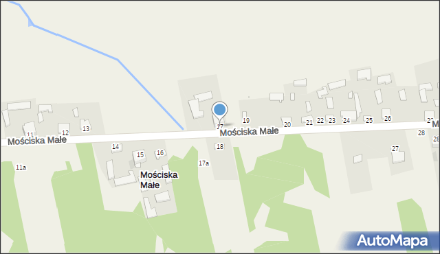 Mościska Małe, Mościska Małe, 17, mapa Mościska Małe