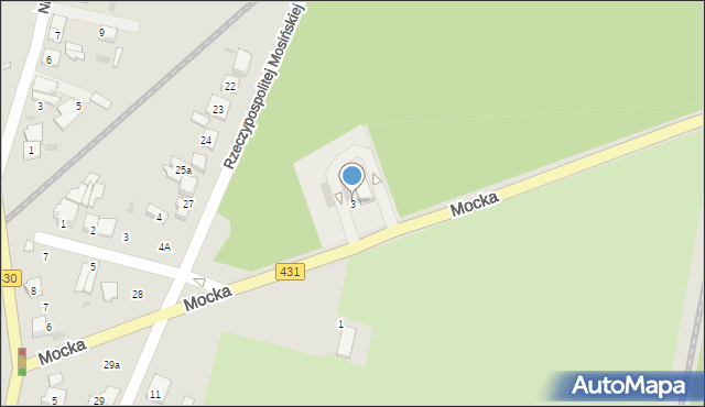 Mosina, Mocka Piotra, 3, mapa Mosina