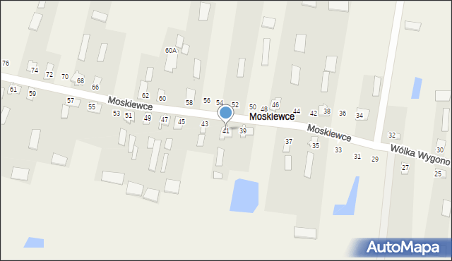Moskiewce, Moskiewce, 41, mapa Moskiewce