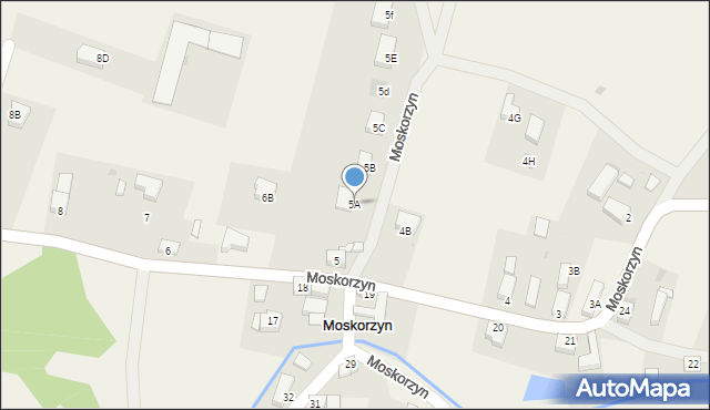 Moskorzyn, Moskorzyn, 5A, mapa Moskorzyn