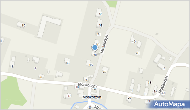 Moskorzyn, Moskorzyn, 5B, mapa Moskorzyn