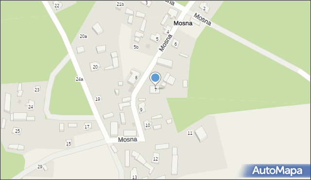 Mosna, Mosna, 7, mapa Mosna