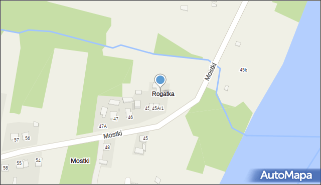 Mostki, Mostki, 45a/2, mapa Mostki