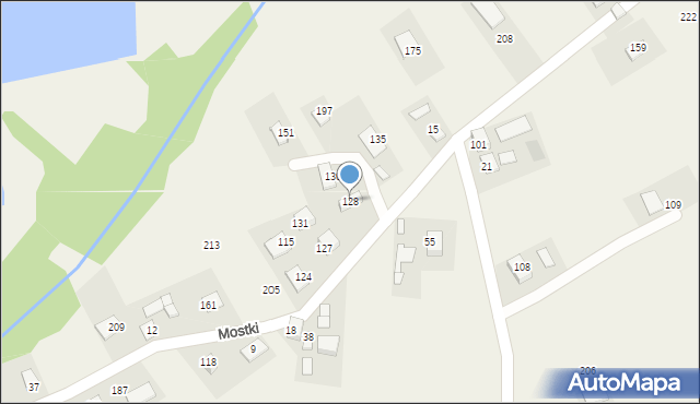Mostki, Mostki, 128, mapa Mostki
