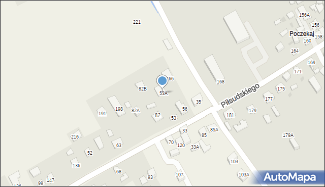 Mostki, Mostki, 53A, mapa Mostki