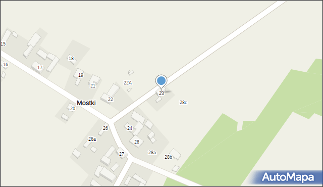 Mostki, Mostki, 23, mapa Mostki