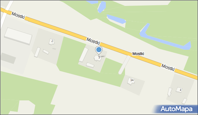 Mostki, Mostki, 3, mapa Mostki