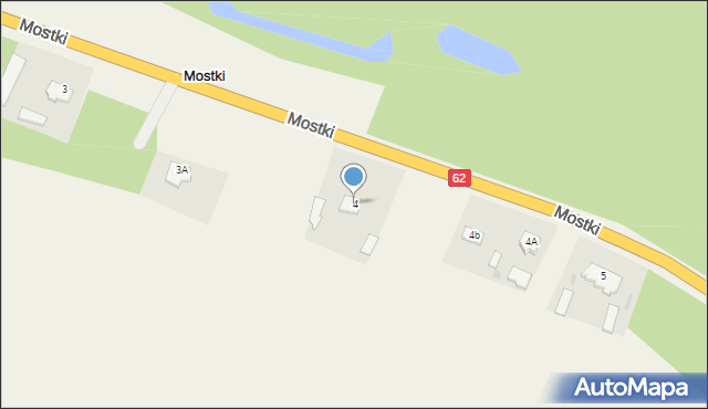 Mostki, Mostki, 4, mapa Mostki
