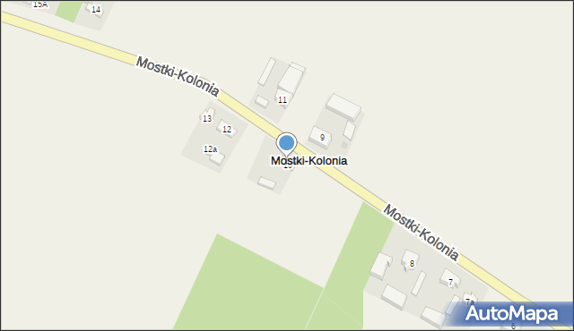 Mostki-Kolonia, Mostki-Kolonia, 10, mapa Mostki-Kolonia