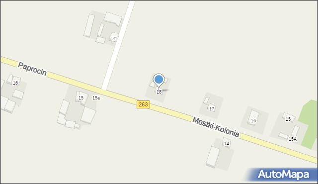 Mostki-Kolonia, Mostki-Kolonia, 18, mapa Mostki-Kolonia