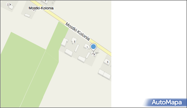 Mostki-Kolonia, Mostki-Kolonia, 7a, mapa Mostki-Kolonia