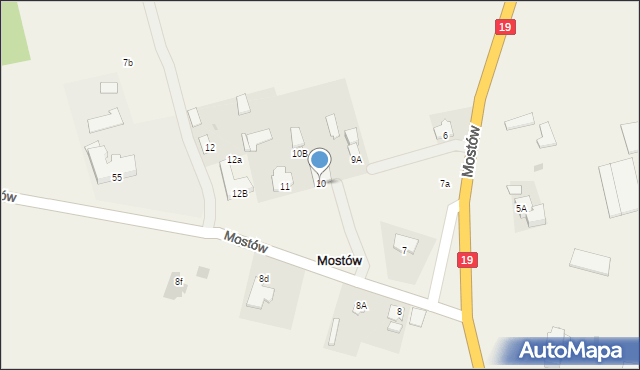 Mostów, Mostów, 10, mapa Mostów