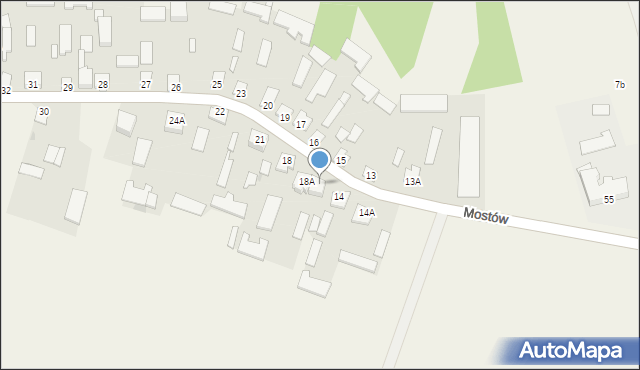 Mostów, Mostów, 18B, mapa Mostów