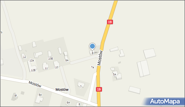 Mostów, Mostów, 6, mapa Mostów