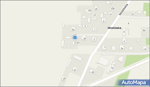 Mostówka, Mostówka, 1, mapa Mostówka