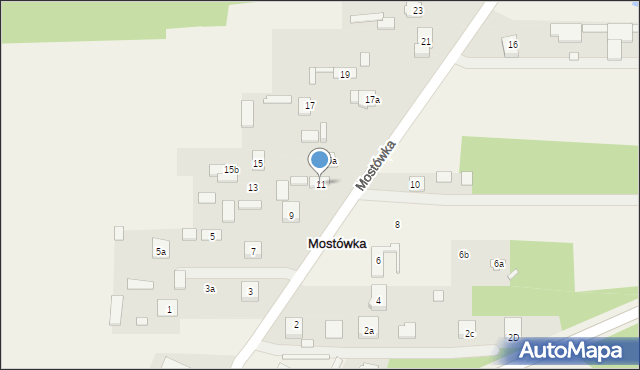 Mostówka, Mostówka, 11, mapa Mostówka