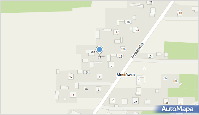 Mostówka, Mostówka, 13, mapa Mostówka