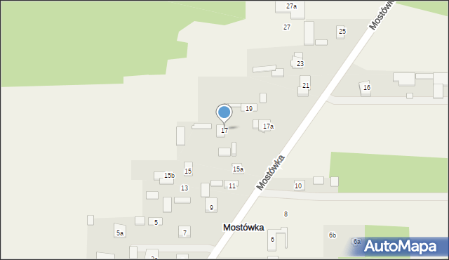 Mostówka, Mostówka, 17, mapa Mostówka