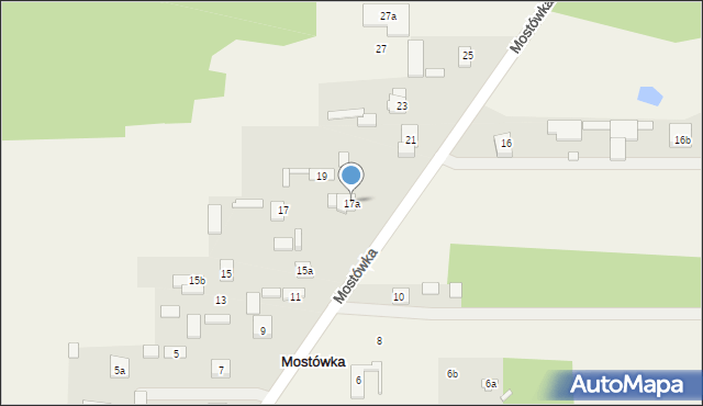 Mostówka, Mostówka, 17a, mapa Mostówka