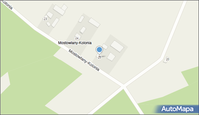 Mostowlany-Kolonia, Mostowlany-Kolonia, 25, mapa Mostowlany-Kolonia