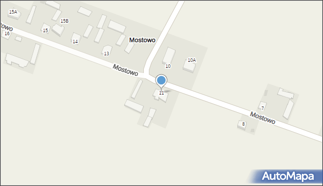 Mostowo, Mostowo, 11, mapa Mostowo