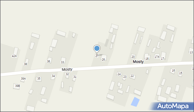Mosty, Mosty, 27, mapa Mosty
