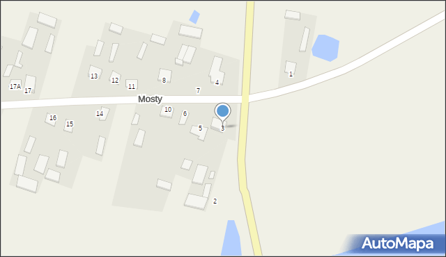Mosty, Mosty, 3, mapa Mosty