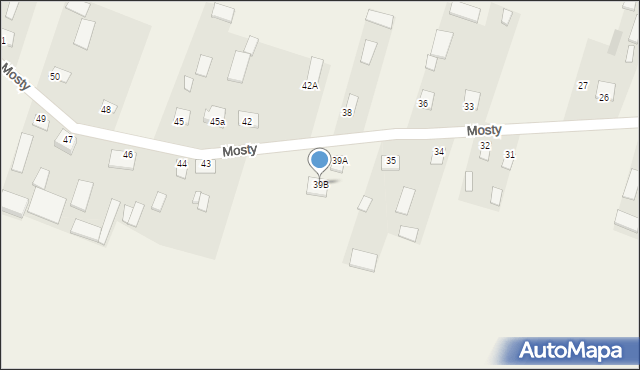 Mosty, Mosty, 39B, mapa Mosty