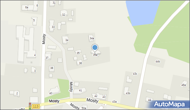 Mosty, Mosty, 35a, mapa Mosty