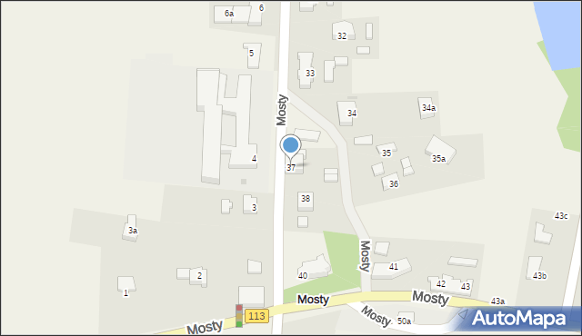 Mosty, Mosty, 37, mapa Mosty