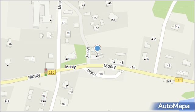 Mosty, Mosty, 41, mapa Mosty