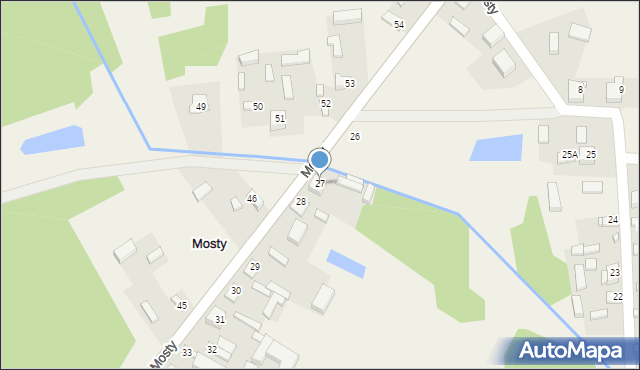 Mosty, Mosty, 27, mapa Mosty