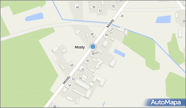 Mosty, Mosty, 29, mapa Mosty