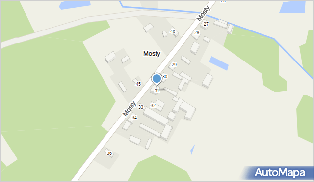 Mosty, Mosty, 31, mapa Mosty