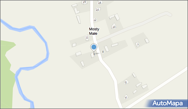 Mosty Małe, Mosty Małe, 9, mapa Mosty Małe