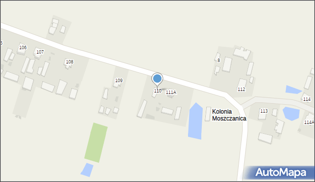 Moszczanica, Moszczanica, 110, mapa Moszczanica