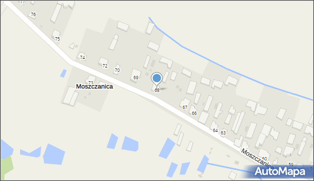Moszczanica, Moszczanica, 68, mapa Moszczanica