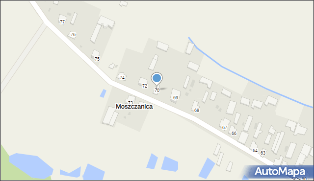 Moszczanica, Moszczanica, 70, mapa Moszczanica