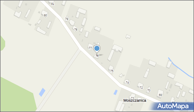 Moszczanica, Moszczanica, 76, mapa Moszczanica