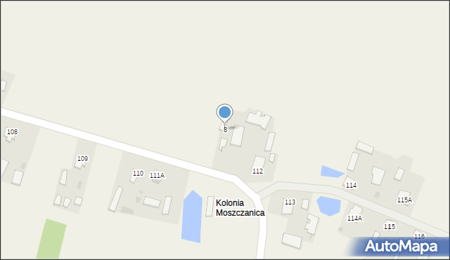 Moszczanica, Moszczanica, 8, mapa Moszczanica