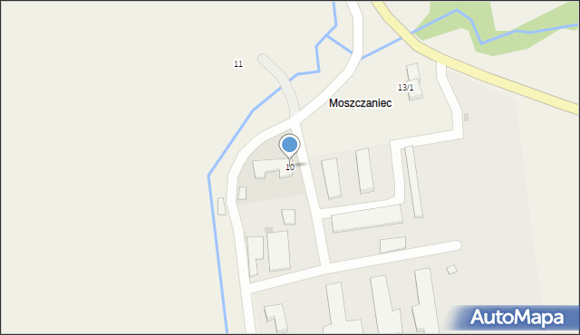 Moszczaniec, Moszczaniec, 10, mapa Moszczaniec