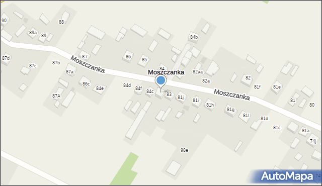 Moszczanka, Moszczanka, 84a, mapa Moszczanka