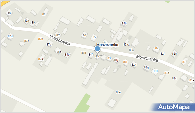 Moszczanka, Moszczanka, 84c, mapa Moszczanka